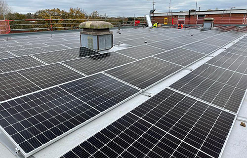 60kW commercial flat roof project