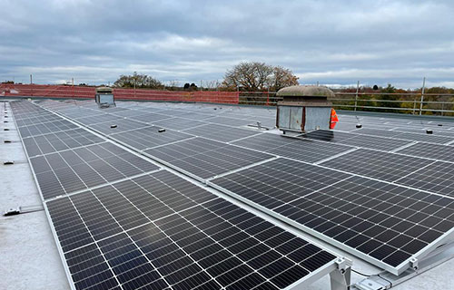 60kW commercial flat roof project